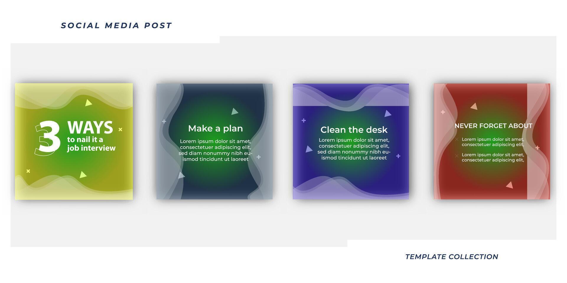 Tips social media tutorial, tips, post banner layout template background design element vector