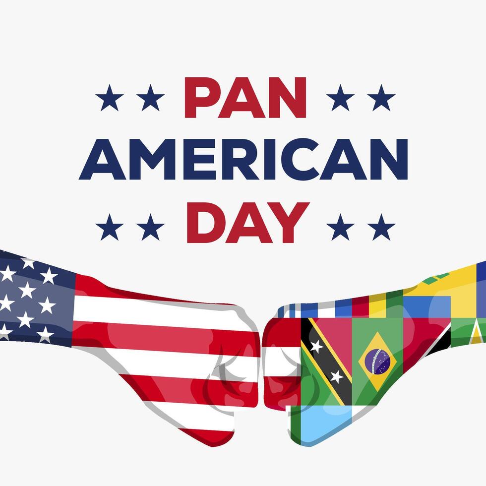 vector design pan american day illustration with hands