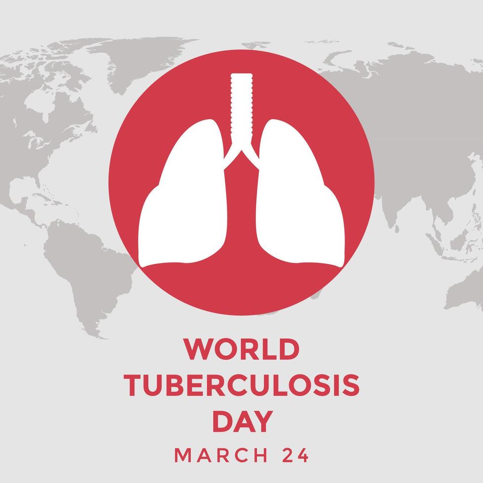 flat design vector world tuberculosis day illustration