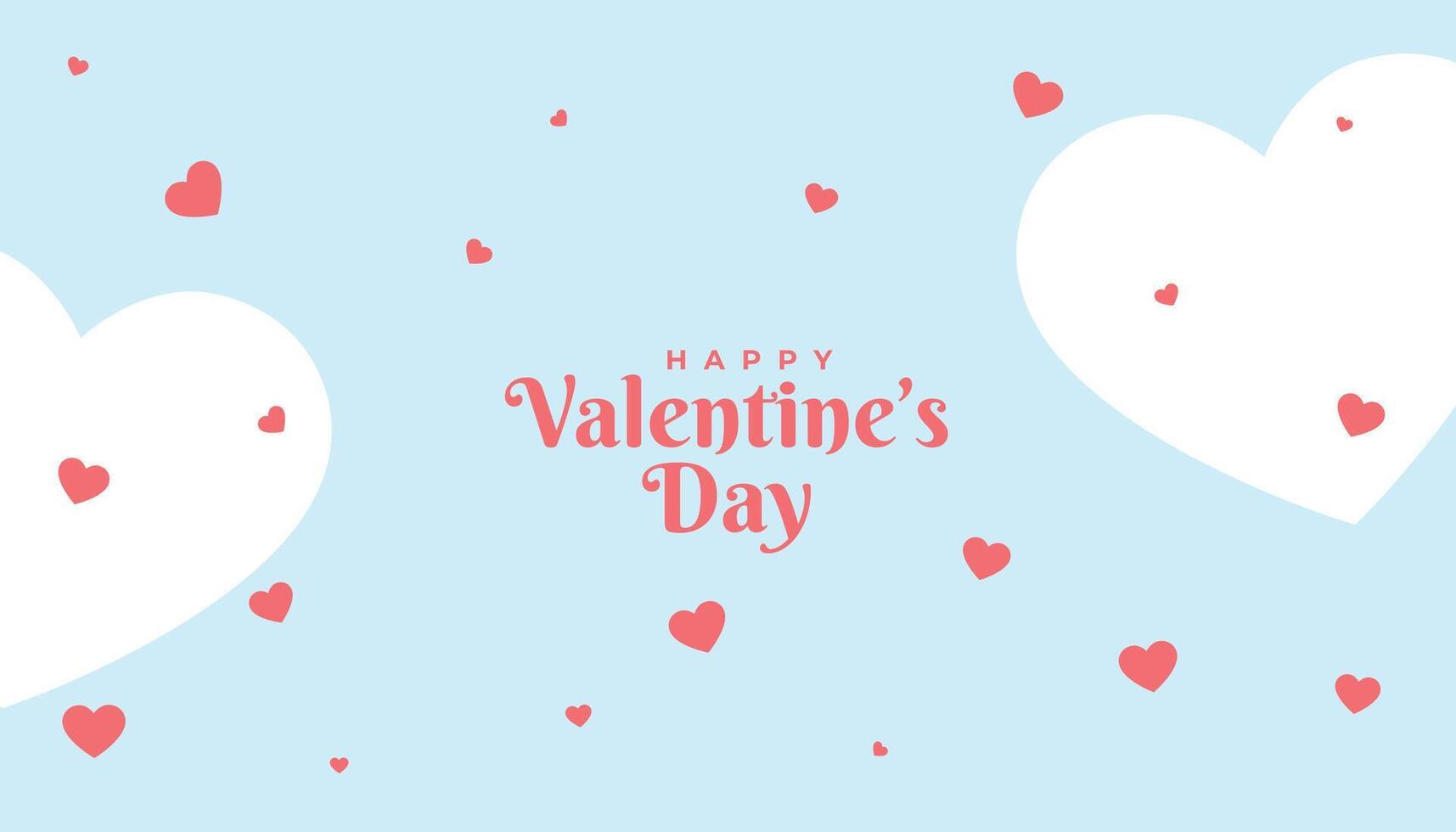 happy valentine day heart background for social media post vector