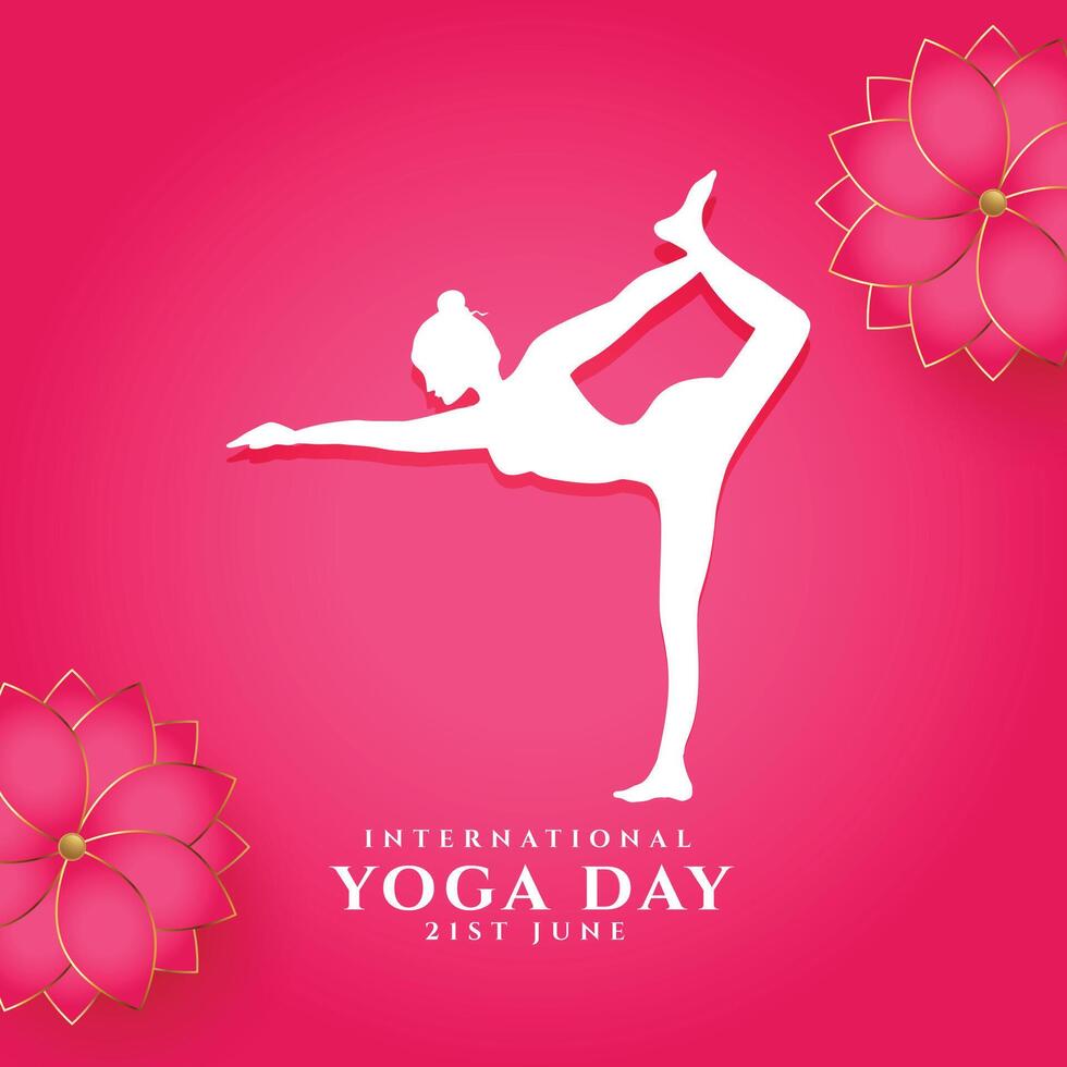 21st june international yoga day backgrounds to inspire exercise vector