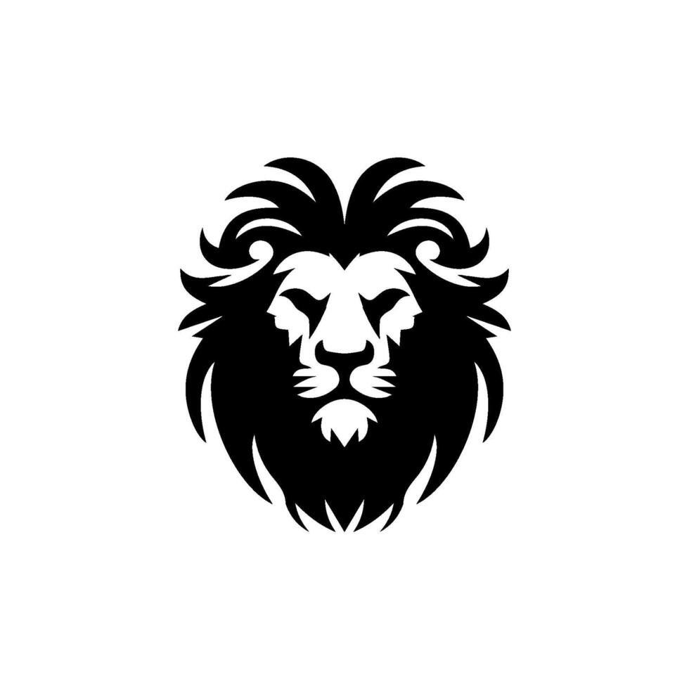 logo diseño con el forma de un león cabeza vector