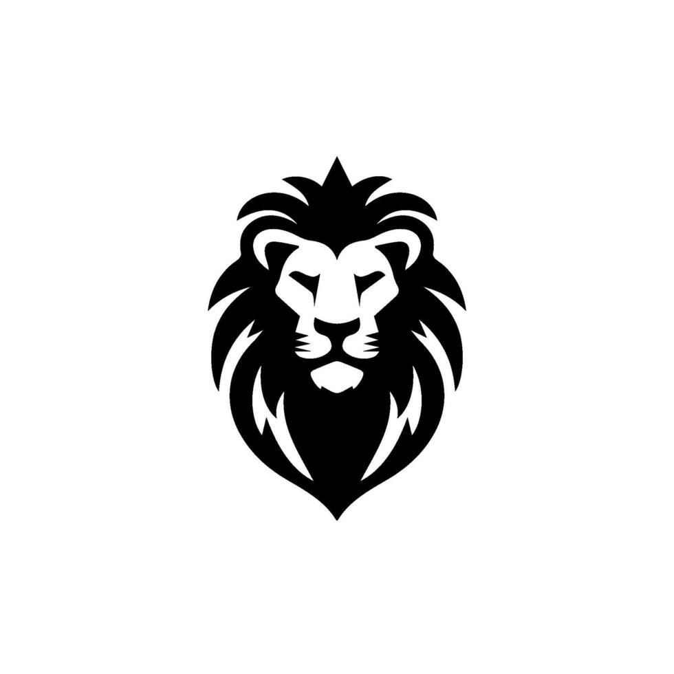 logo diseño con el forma de un león cabeza vector