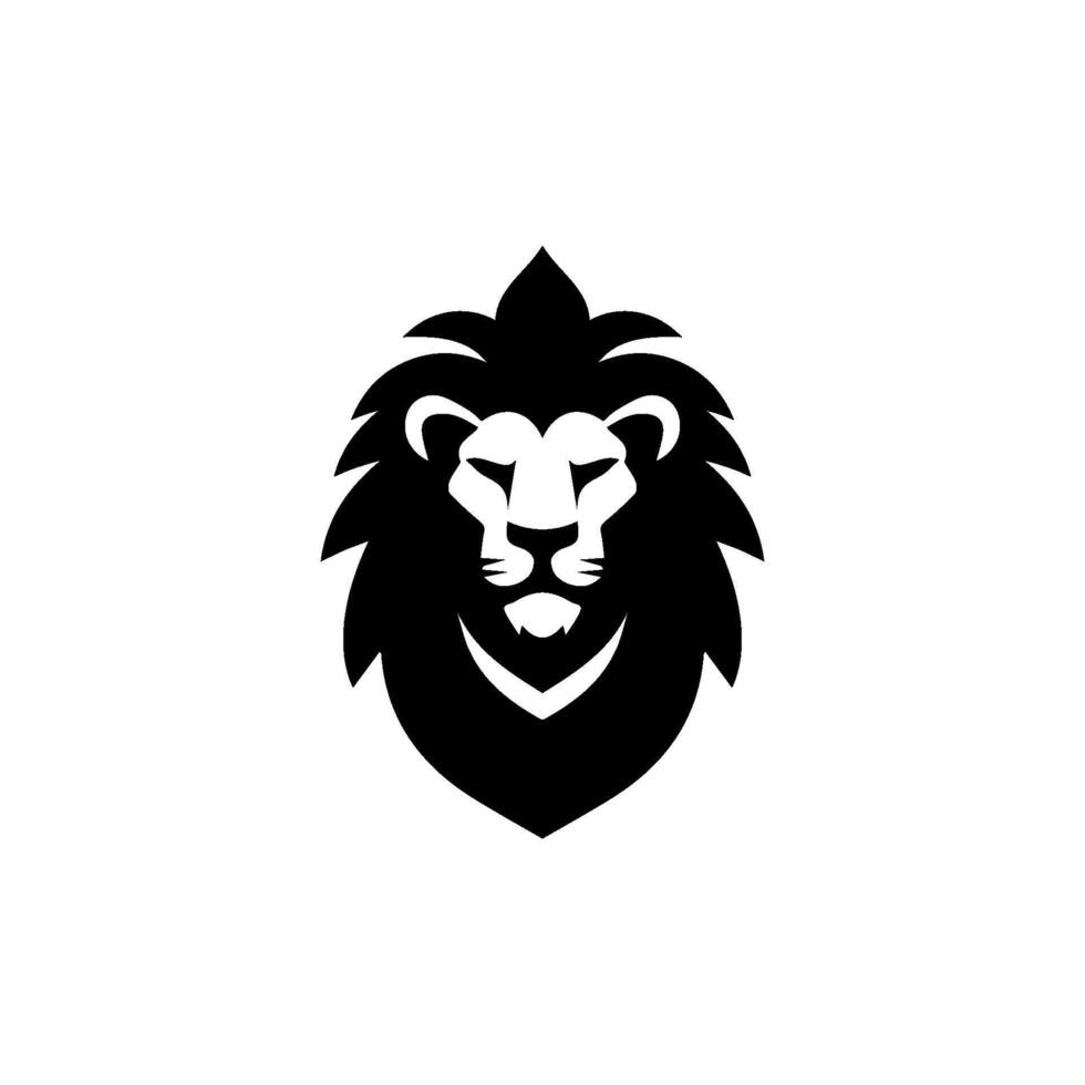 logo diseño con el forma de un león cabeza vector