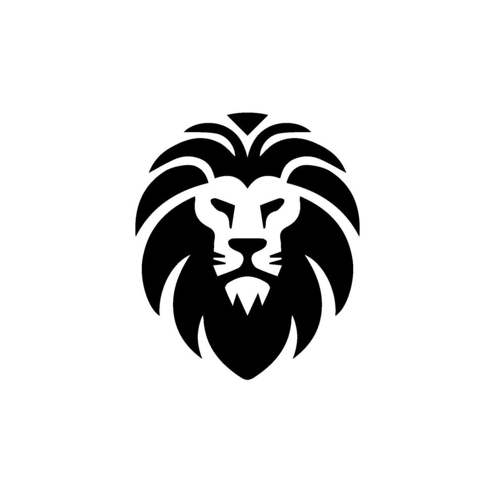 logo diseño con el forma de un león cabeza vector