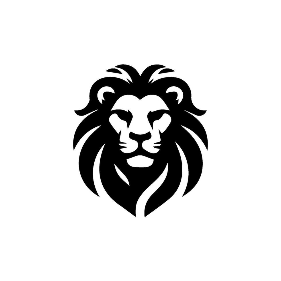 logo diseño con el forma de un león cabeza vector