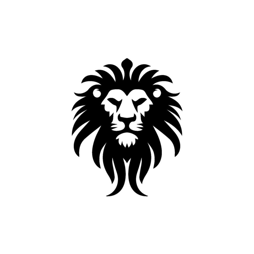 logo diseño con el forma de un león cabeza vector