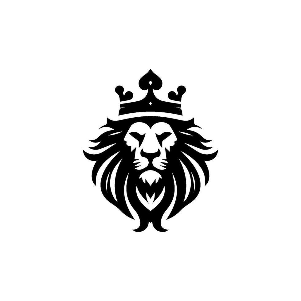 logo diseño con el forma de un león cabeza vector