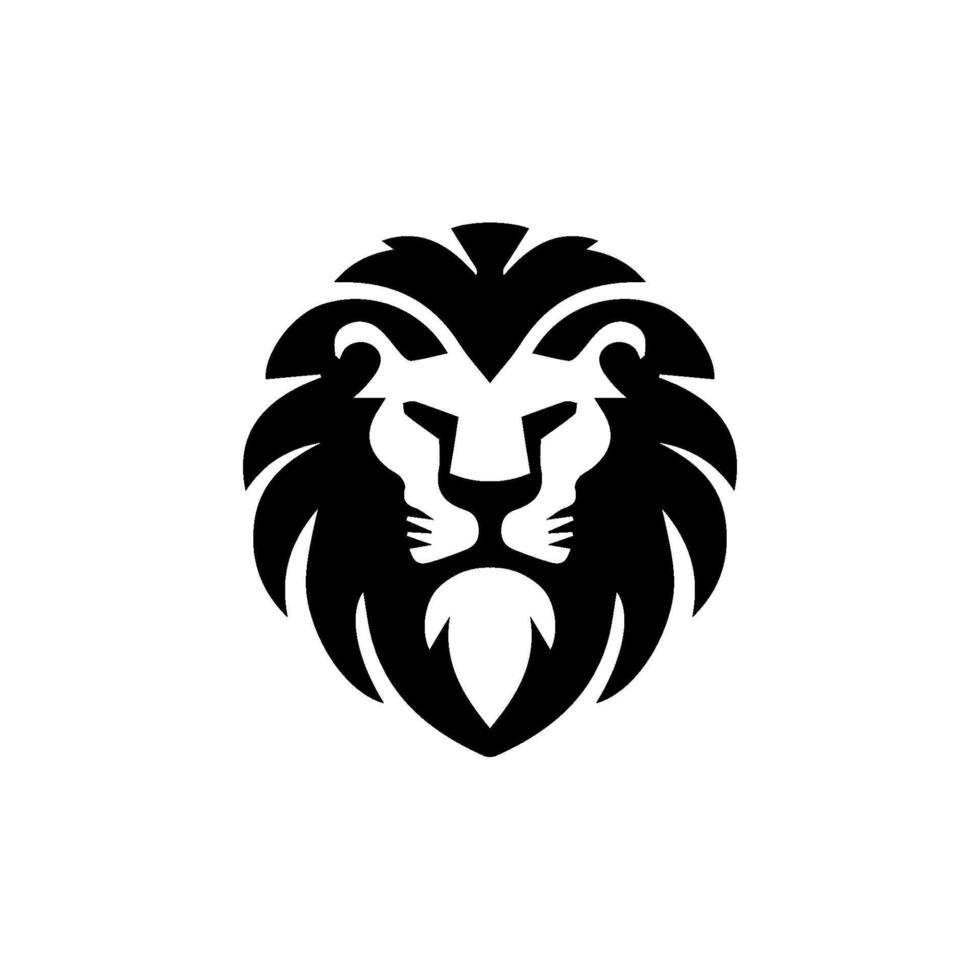 logo diseño con el forma de un león cabeza vector