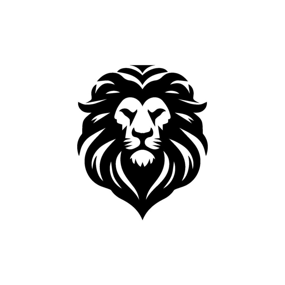 logo diseño con el forma de un león cabeza vector