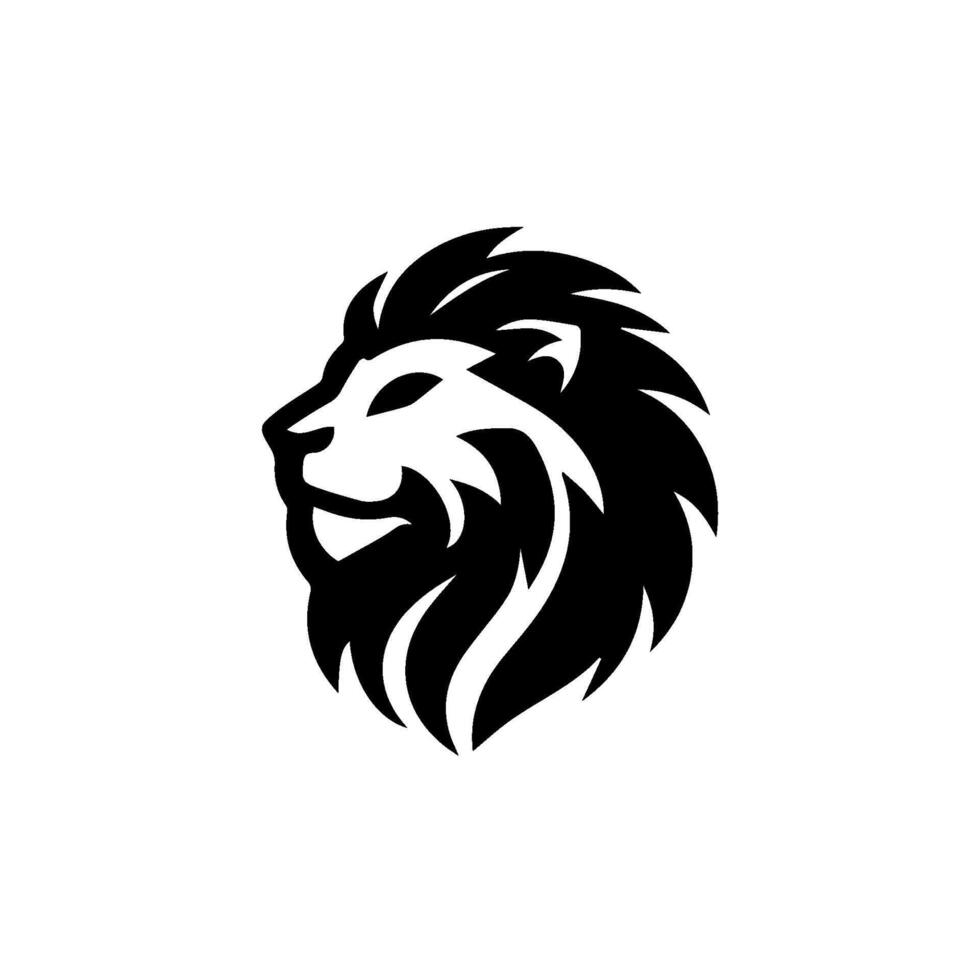 logo diseño con el forma de un león cabeza vector