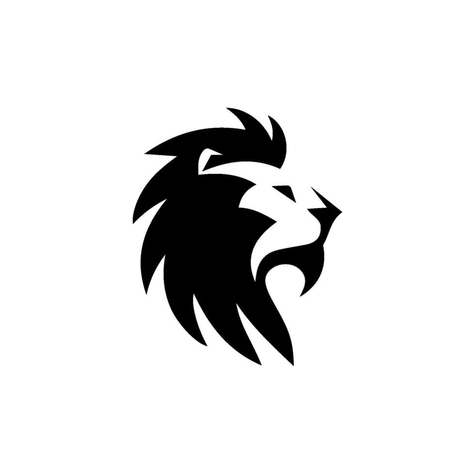 logo diseño con el forma de un león cabeza vector