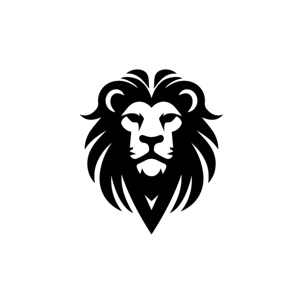 Logo design with the shape of a lion head vector