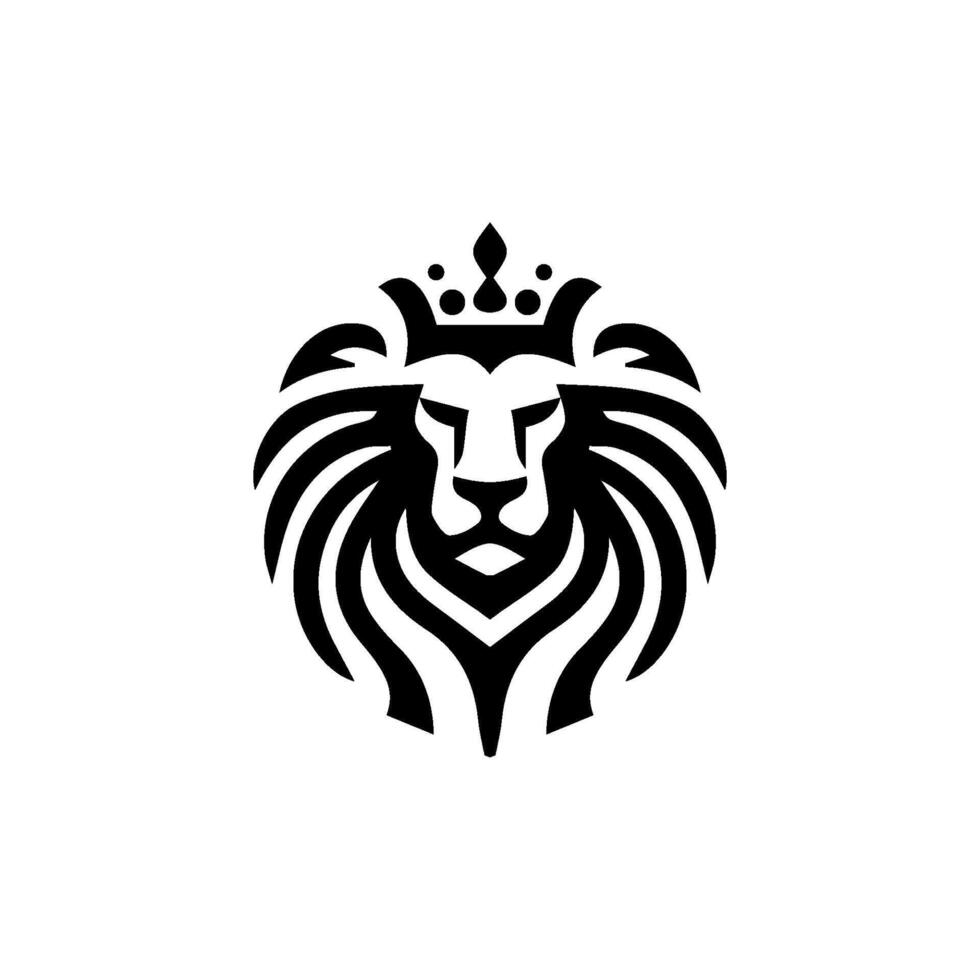 Logo design with the shape of a lion head vector
