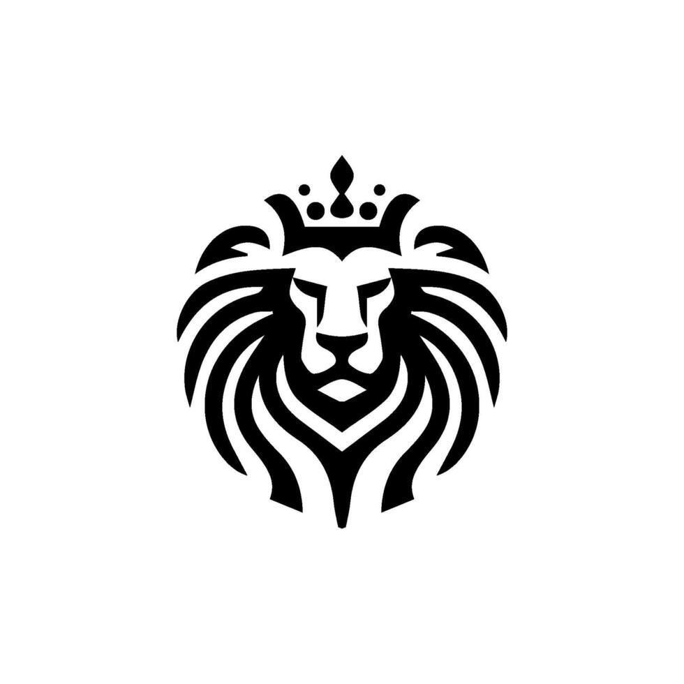 logo diseño con el forma de un león cabeza vector