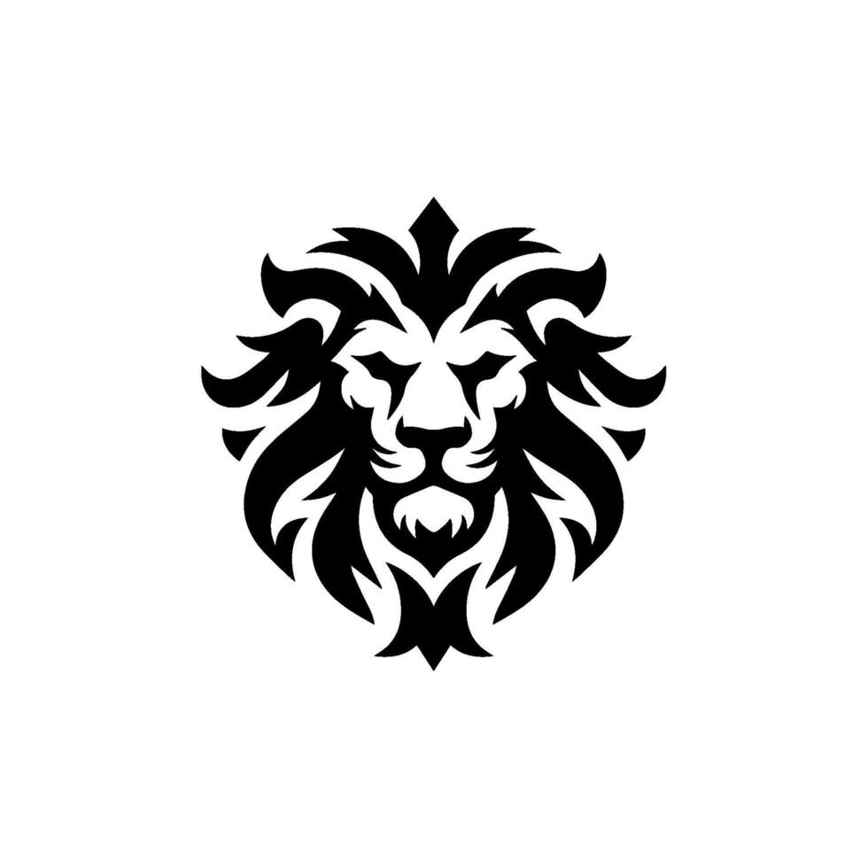 Logo design with the shape of a lion head vector