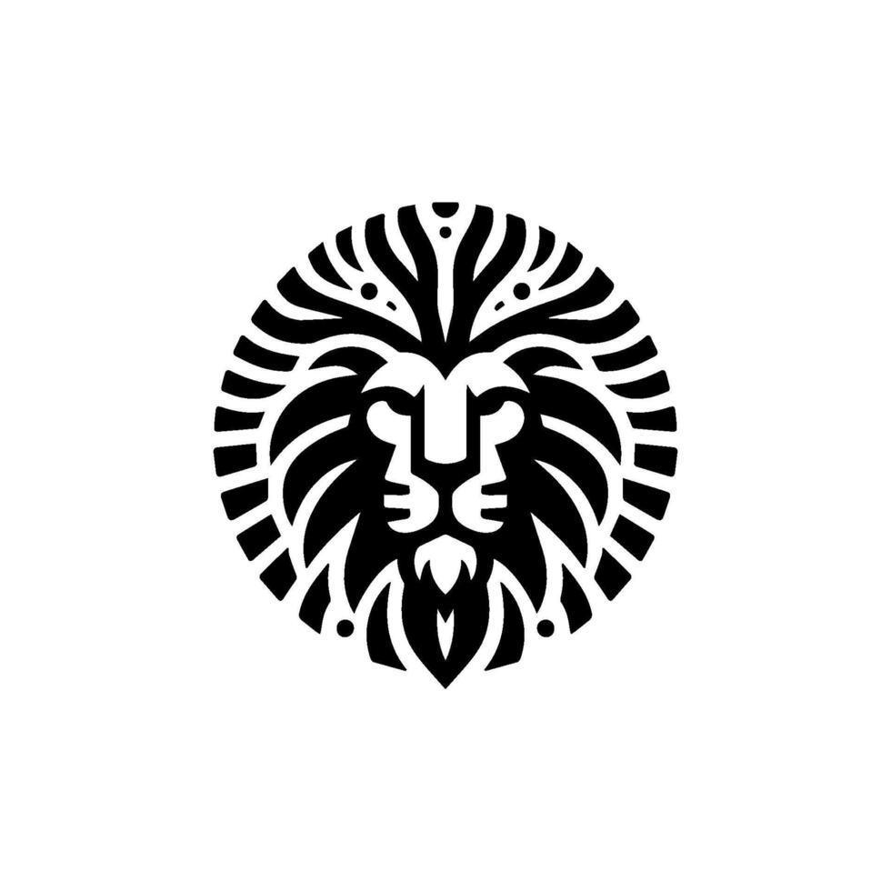 Logo design with the shape of a lion head vector
