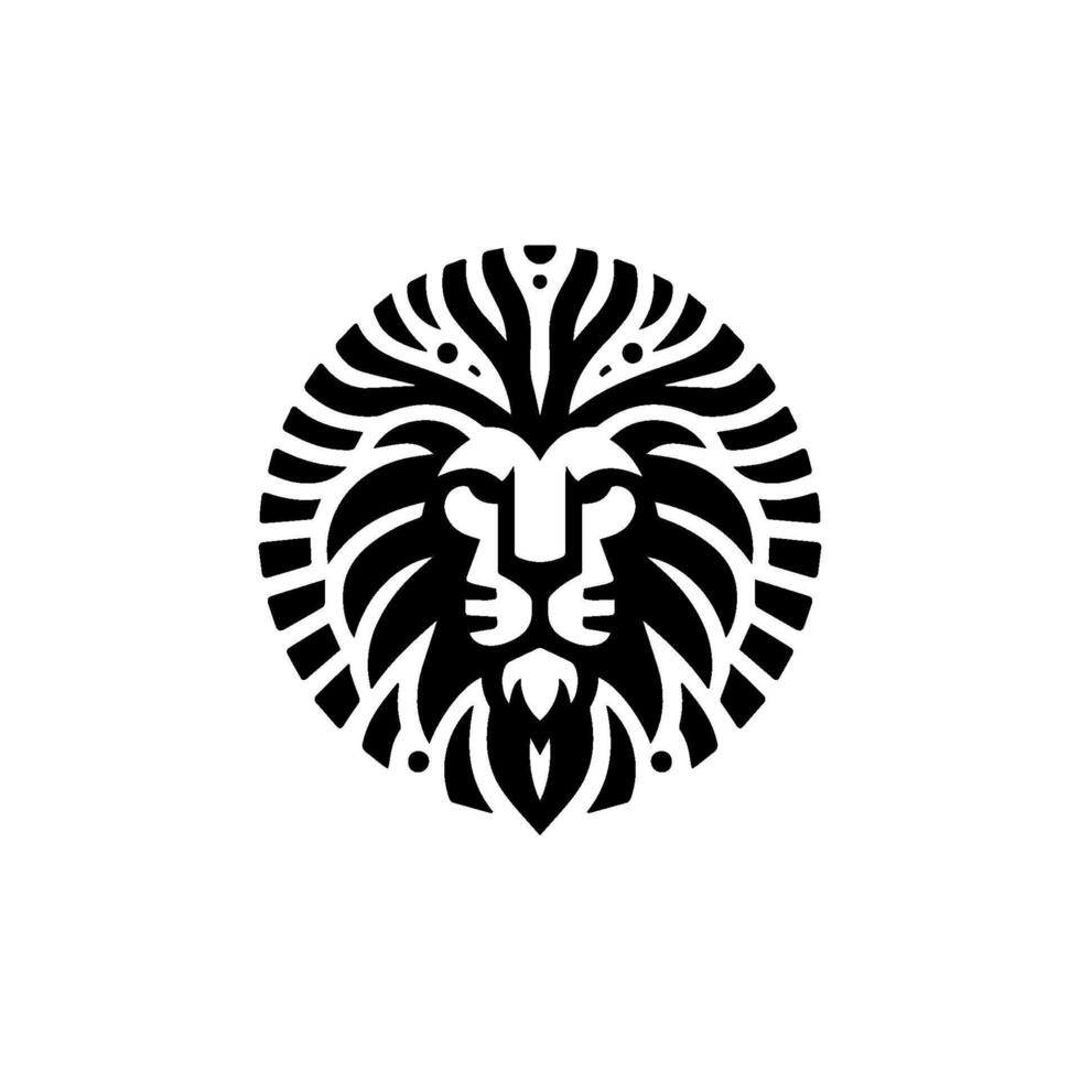 logo diseño con el forma de un león cabeza vector