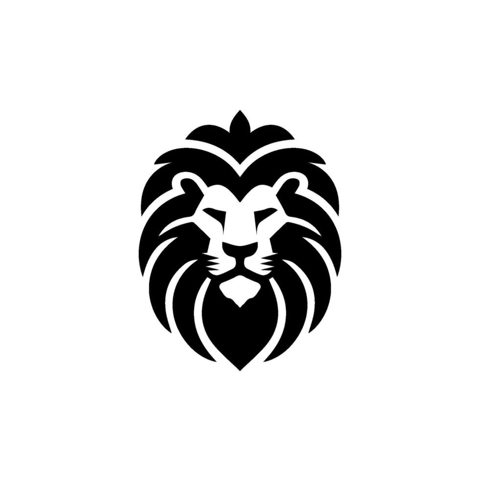 logo diseño con el forma de un león cabeza vector