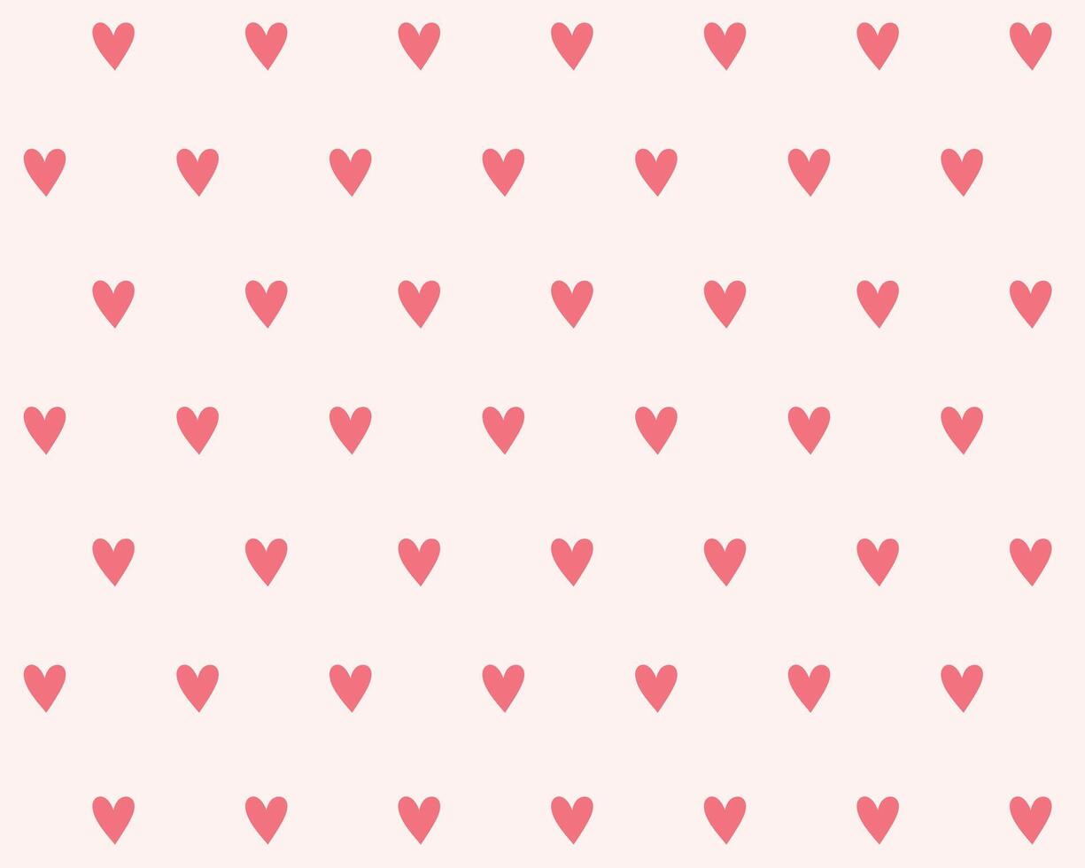 simple love heart pattern backdrop for textile fabric print vector