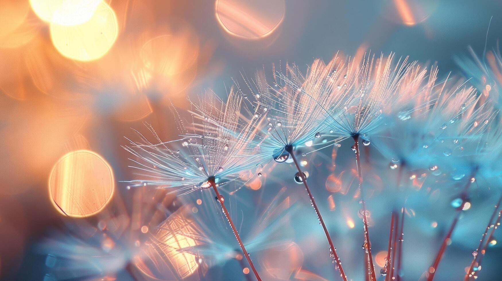 AI generated A dreamy macro photo of a dandelion.