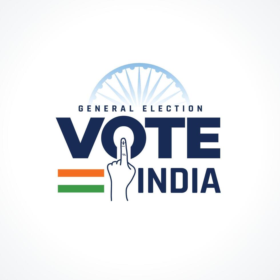 indian general election background with voters finger design vector