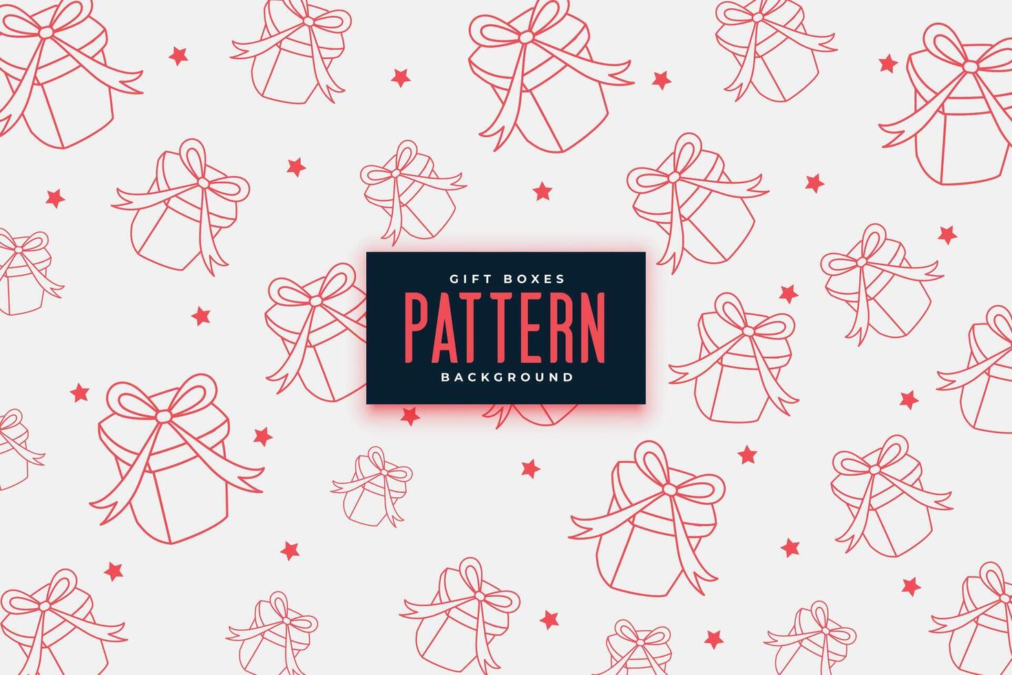 line style giftbox pattern background for wrapping paper backdrop vector