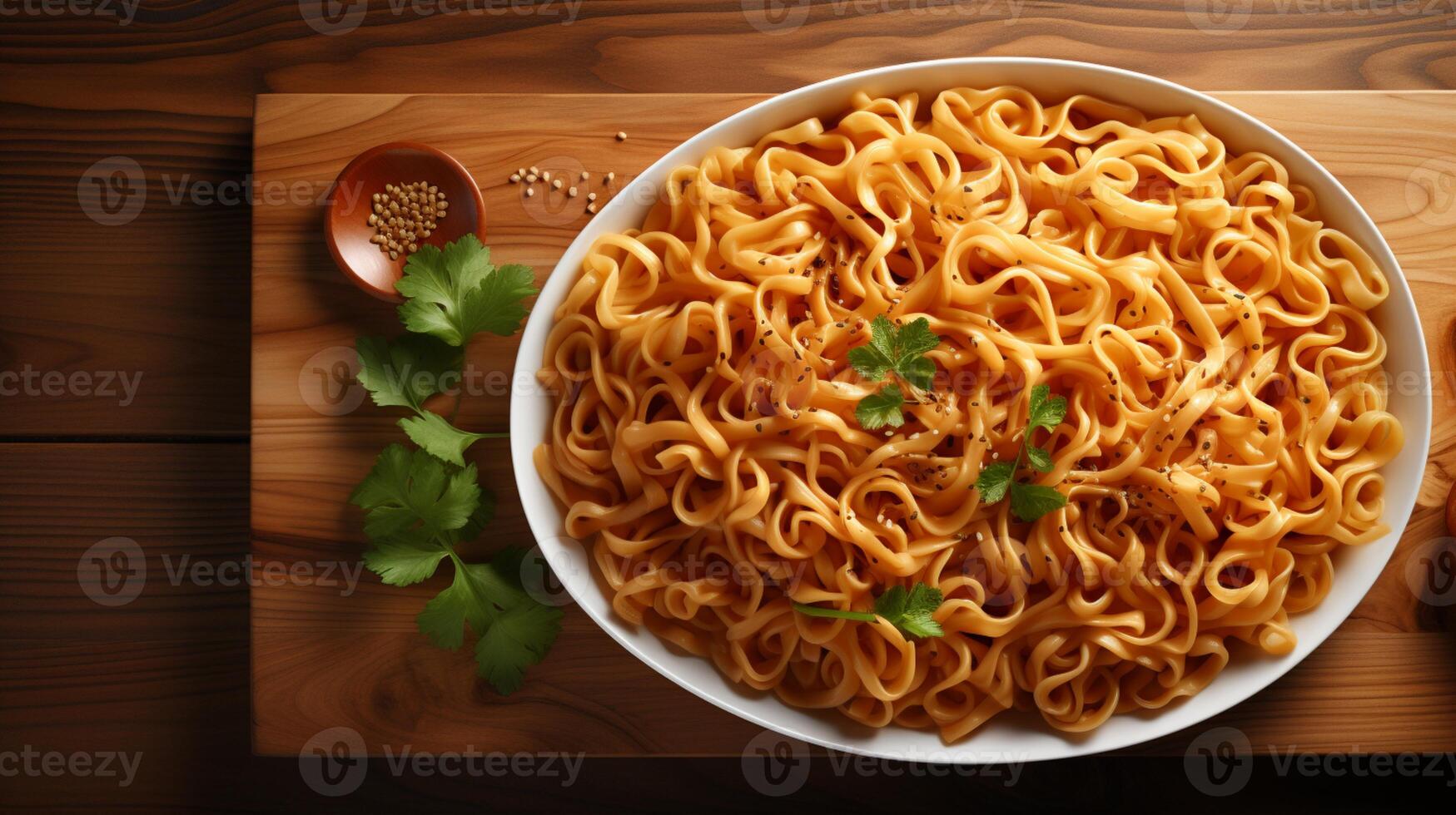AI generated Peanut noodle homemade healthy food photo