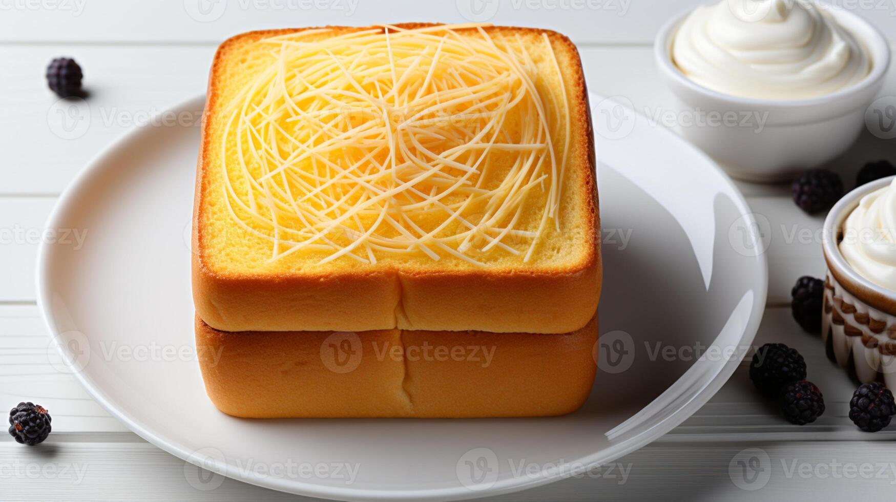 AI generated Cornbread soft cake meal for dessert snack photo