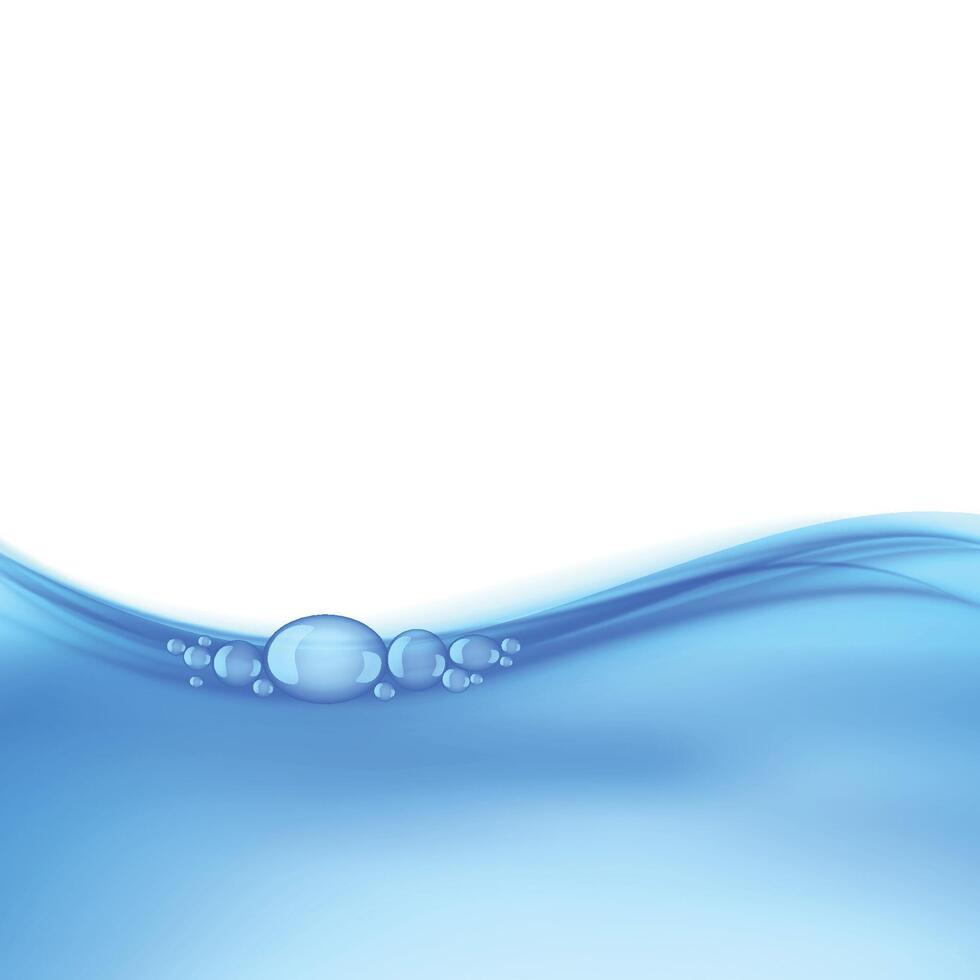 aqua blue water bubble background vector