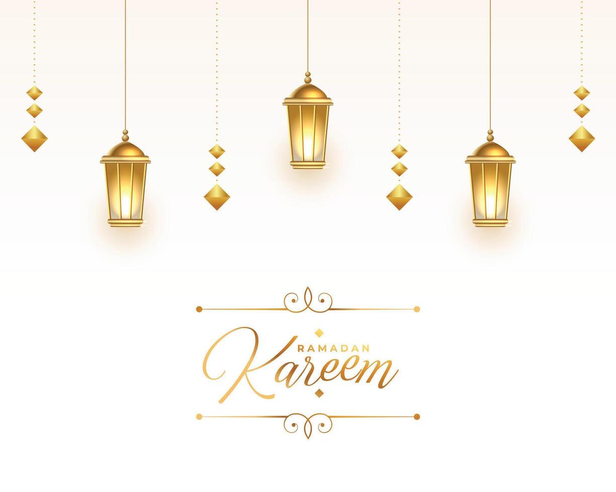 islamic lnatern decoration for ramadan kareem festival vector