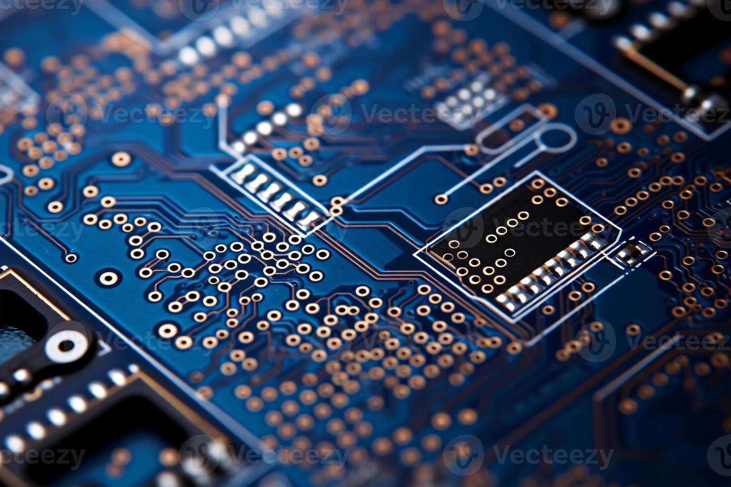 AI generated Printed circuit as background photo