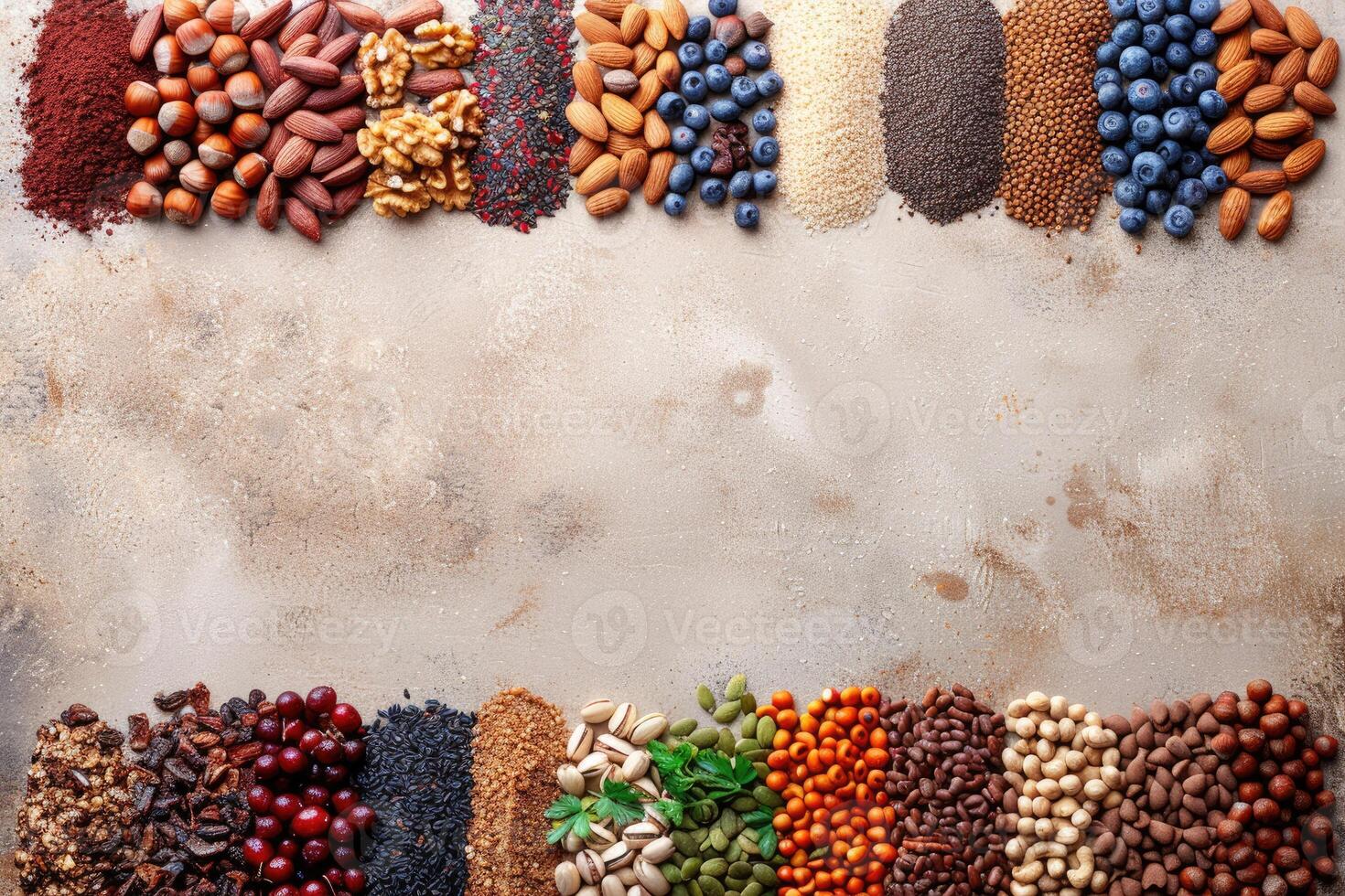 AI generated mixed nuts day greeting card professional advertising food photography photo