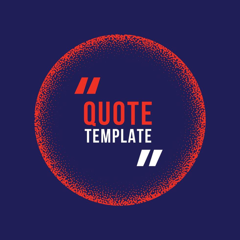 modern quote circle box background with text space vector