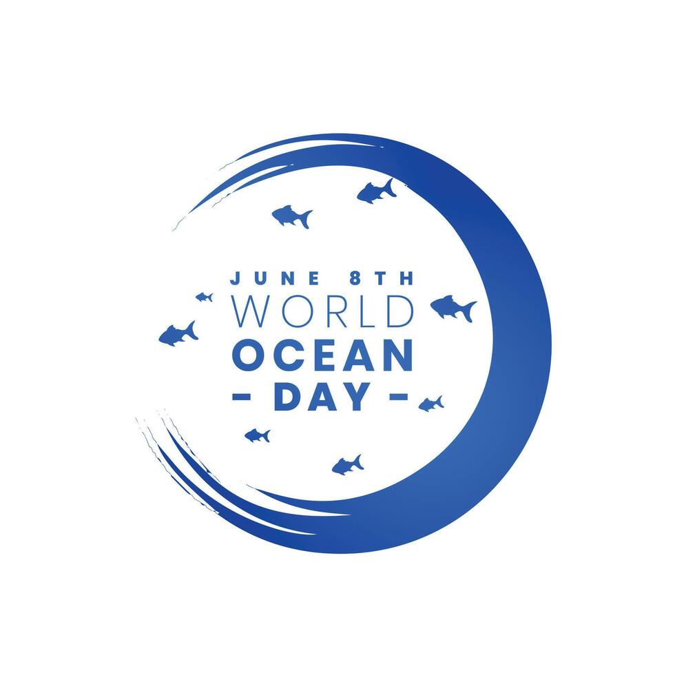 modern international ocean day background with eco friendly concept vector