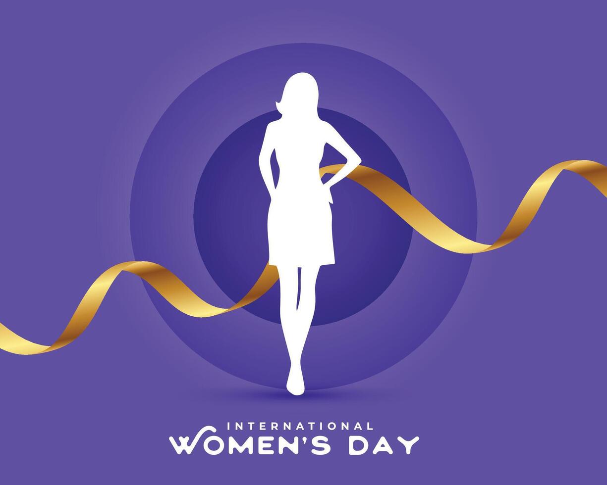 decorative international women's day event card in papercut style vector