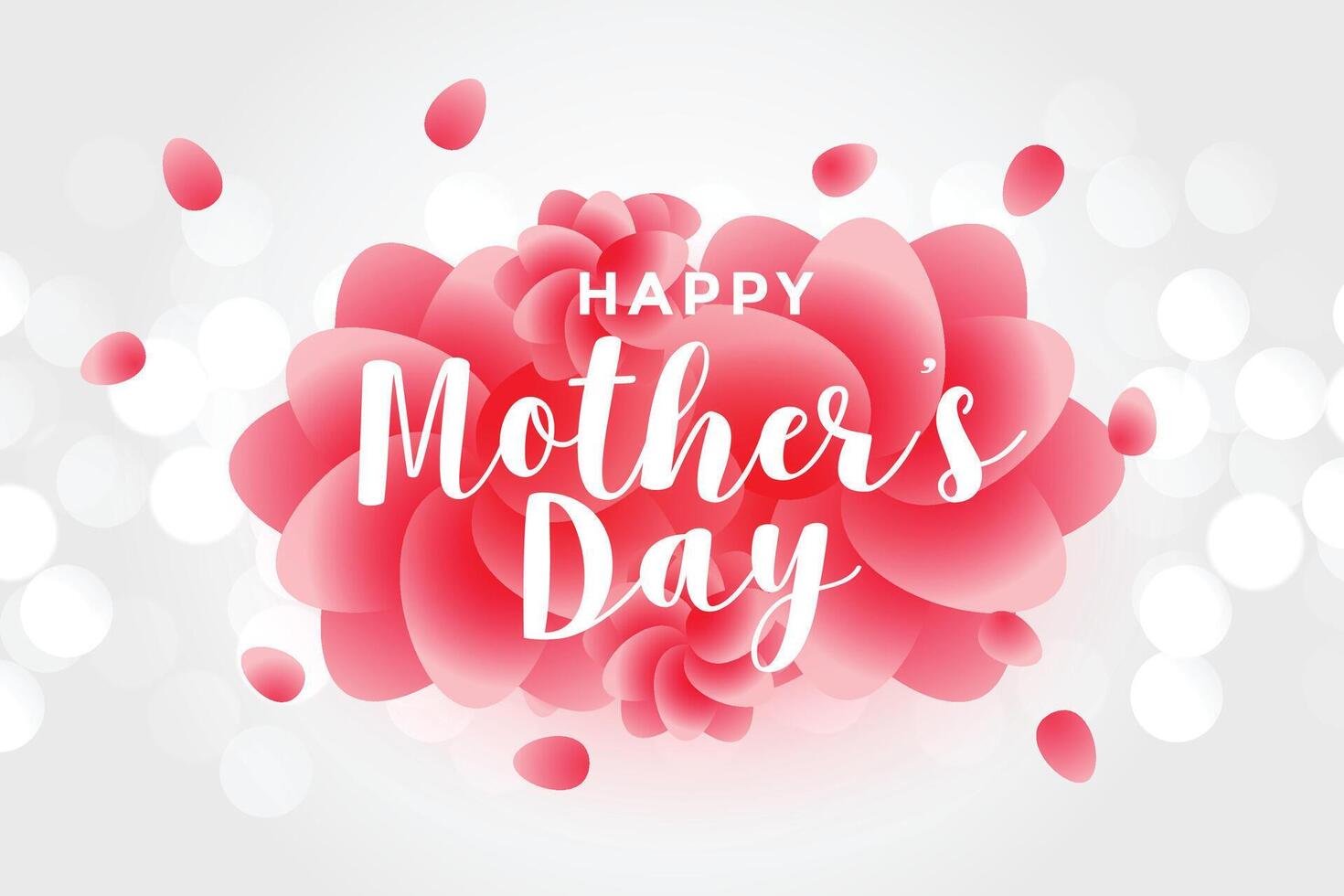 happy mother's day rose background vector