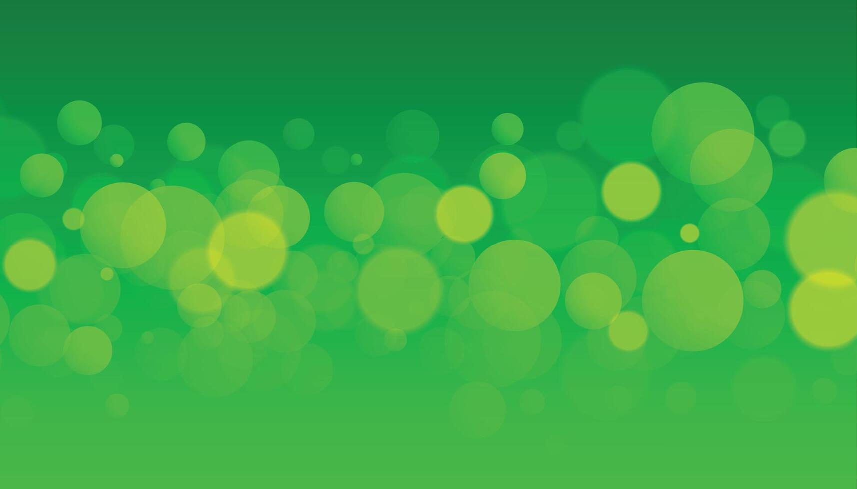 abstract blurred pattern green banner with bokeh effect vector