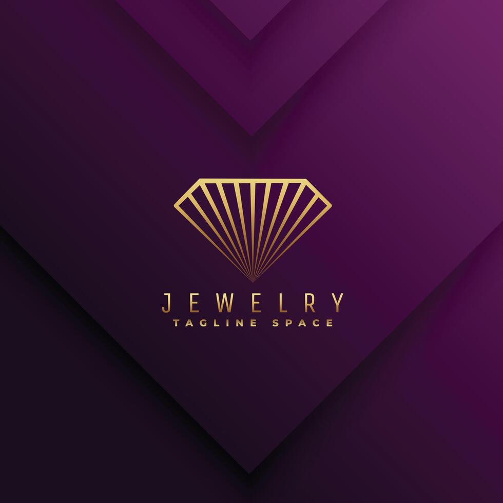 premium jewelry gemstone template with diamond logo design vector