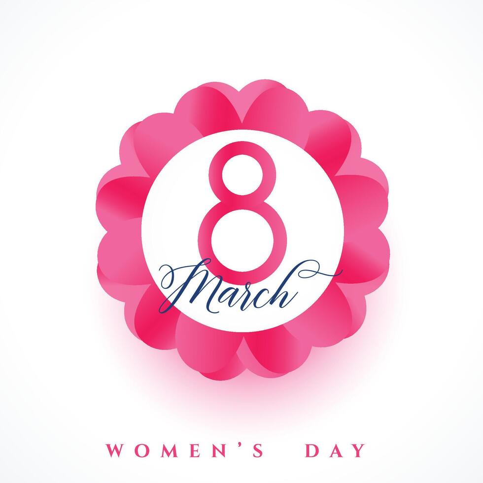 beautiful 8th march womens day greeting background vector