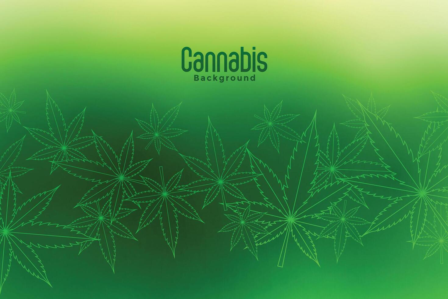 green cannabis marijuana leaves background vector