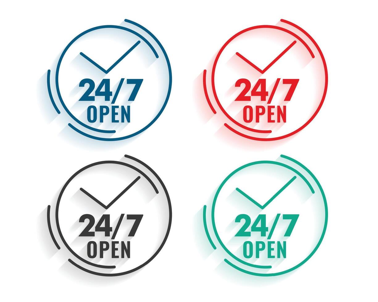 24x7 open for service and support vector