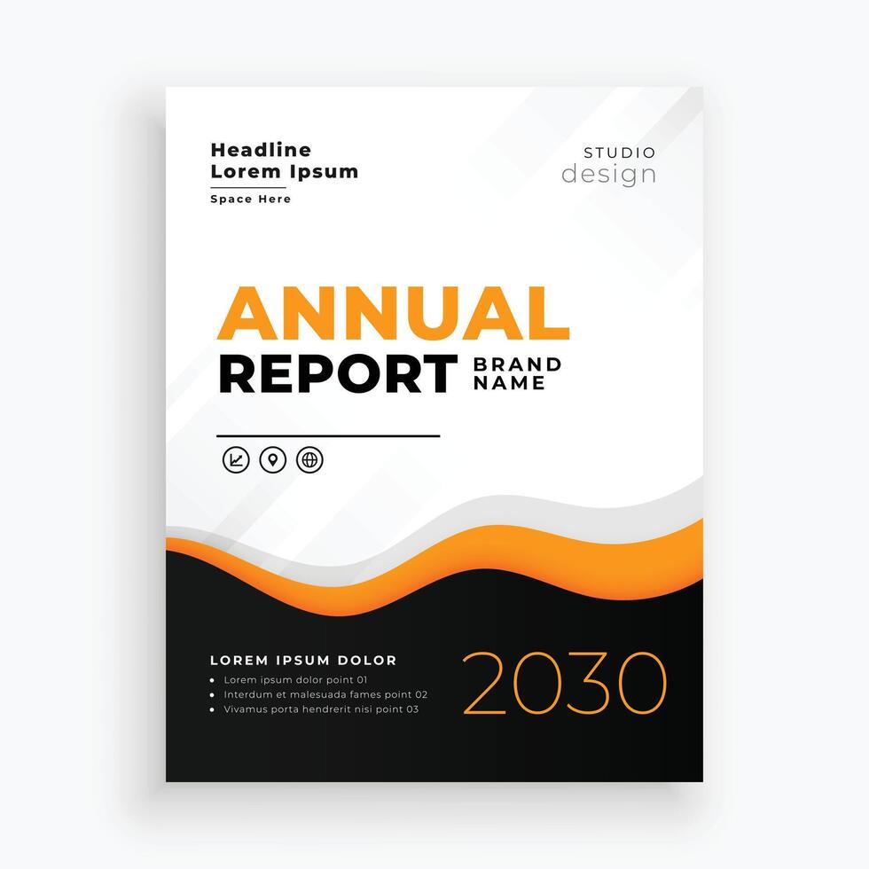 business annual report template for professional presentation vector