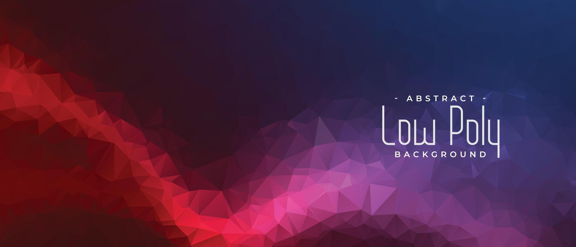 low poly abstract wavy triangle shapes banner vector