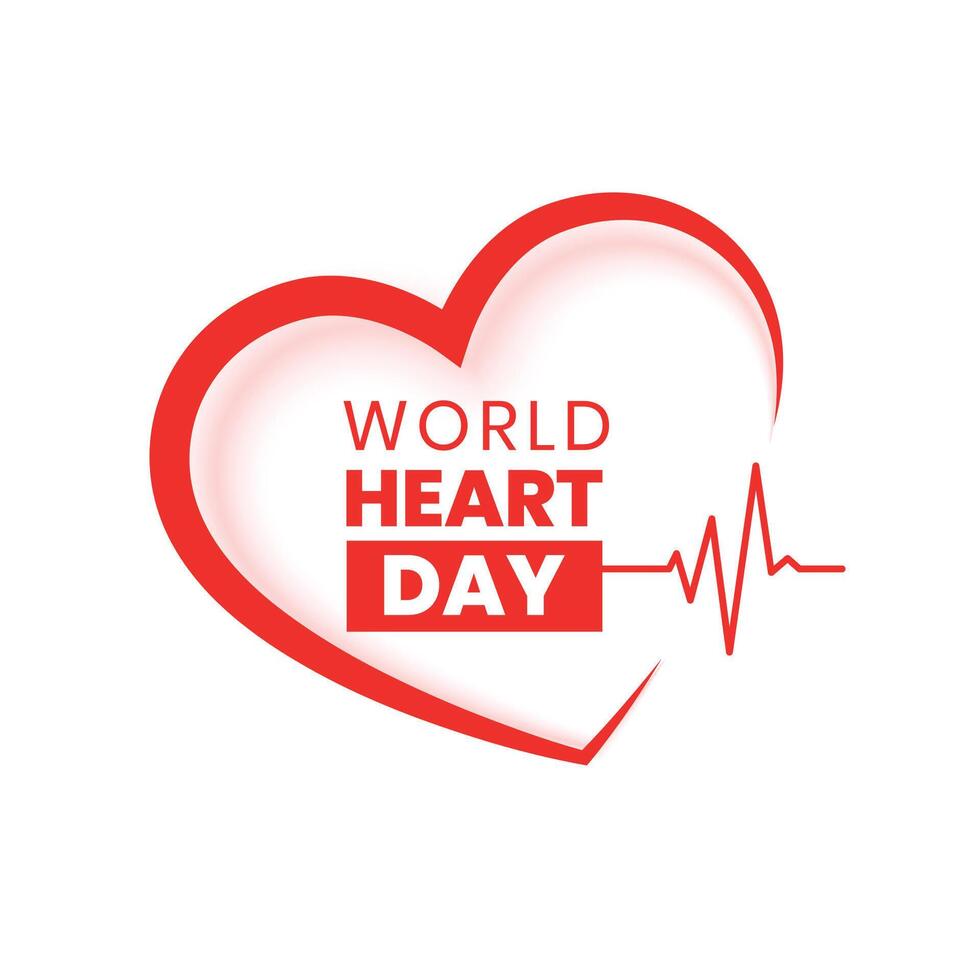 elegant world heart day cardiac background for life help and support vector