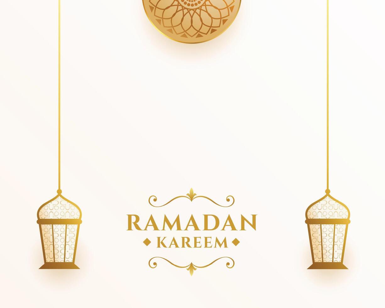 muslim fasting festival ramadan kareem greeting wishes card vector