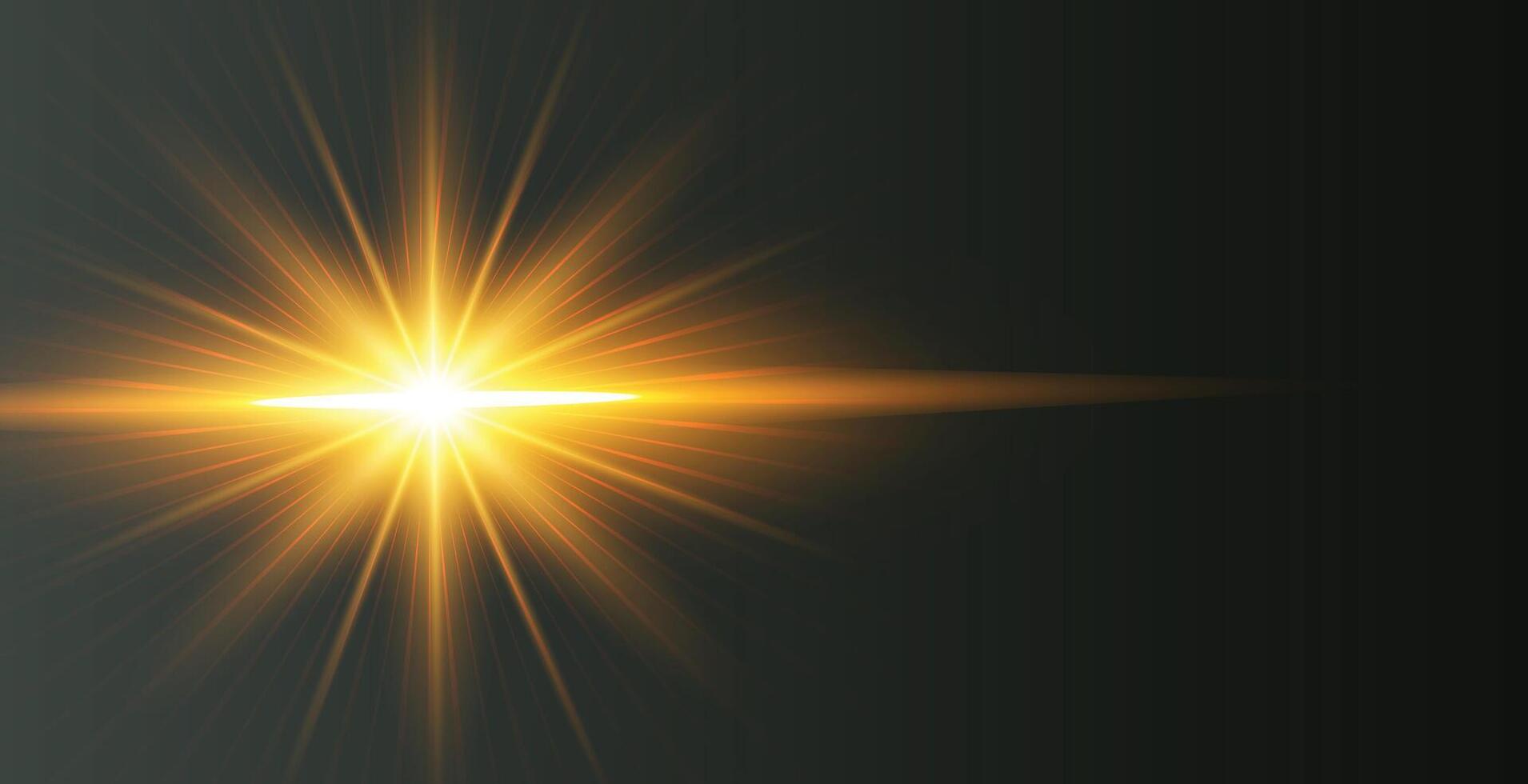 abstract and shiny solar radiance dark background with light effect vector