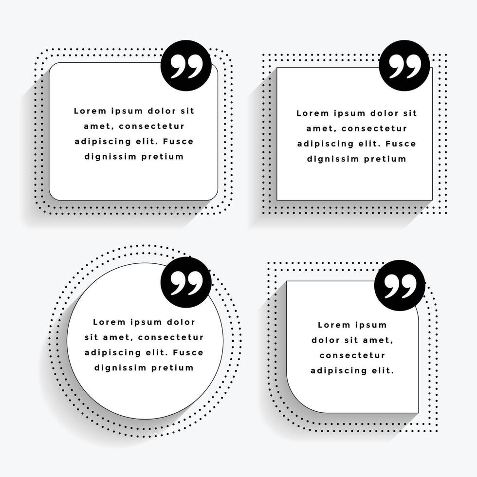 quotation speech bubble template for social communication or advise vector