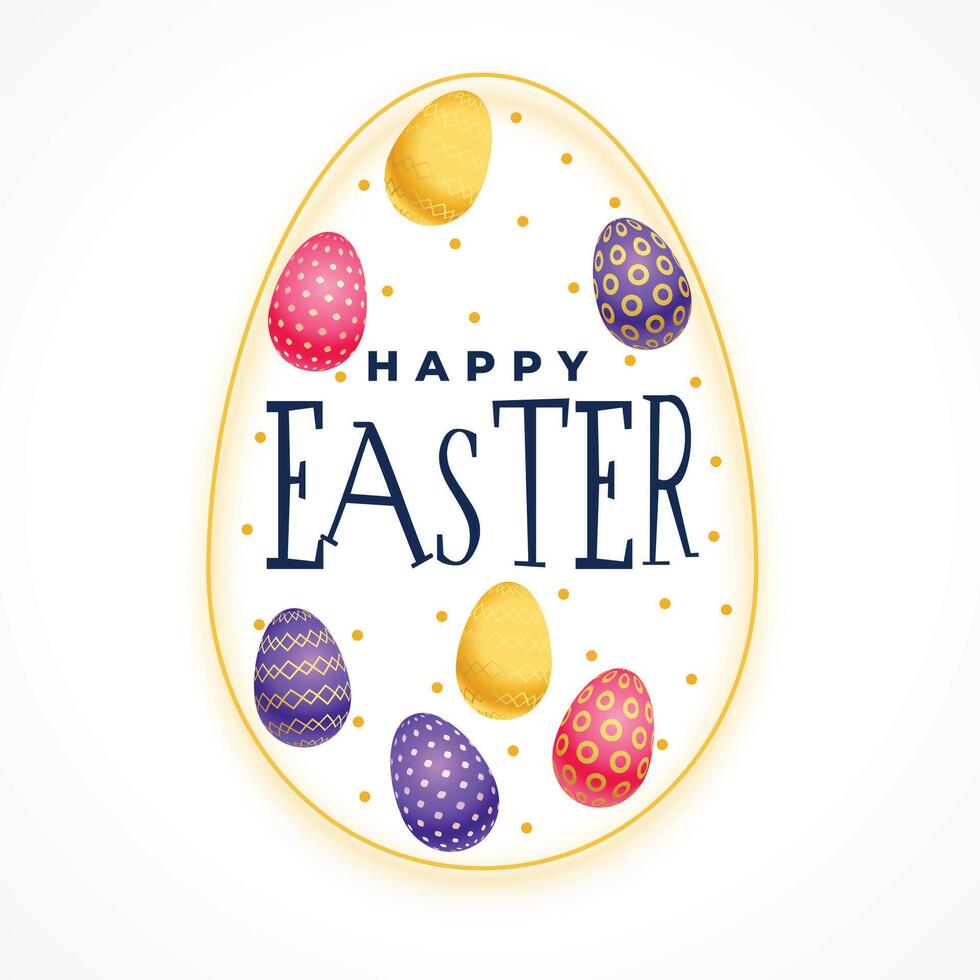 colorful easter eggs nice festival designs vector