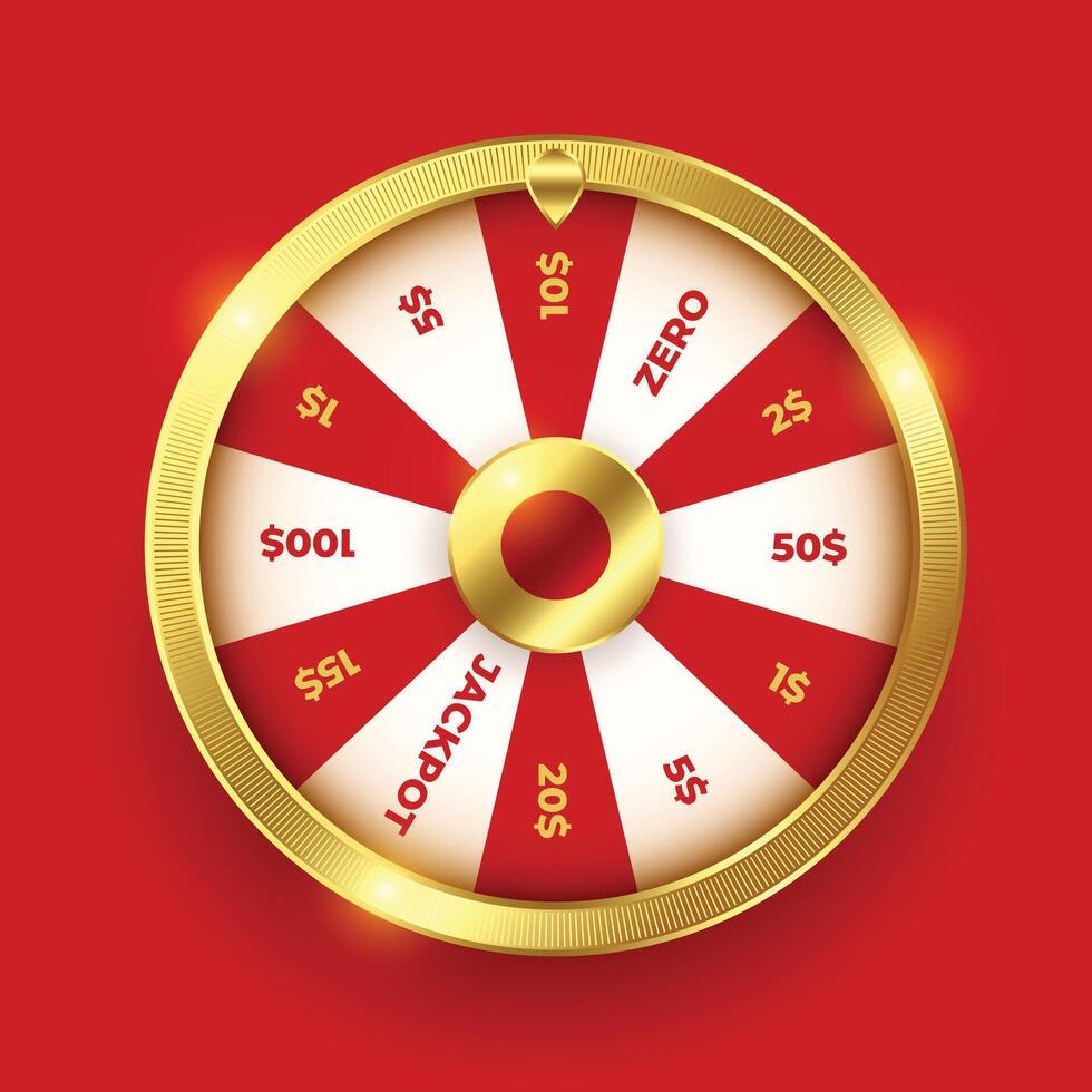 dorado lotería rueda antecedentes para casino y juego vector